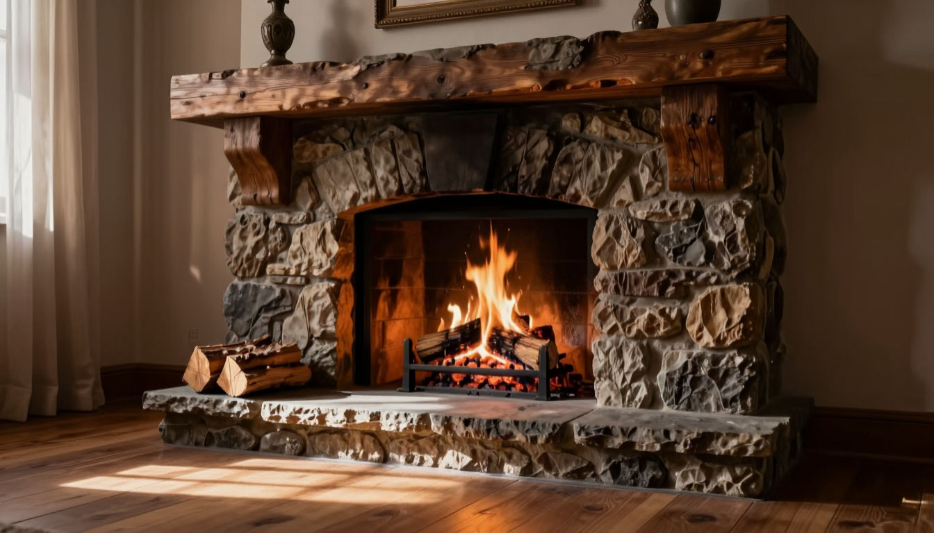 камин в доме