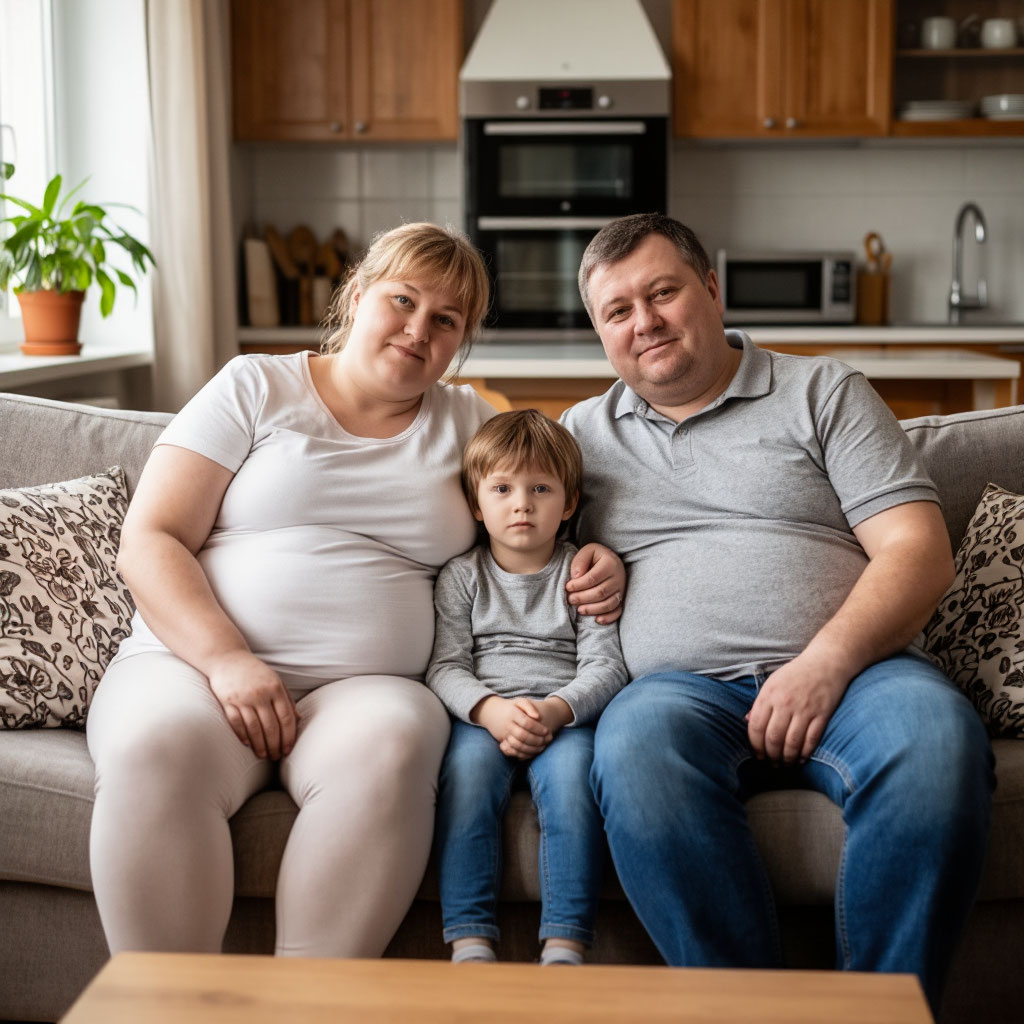 семья с избытком веса, нужен эндокринолог